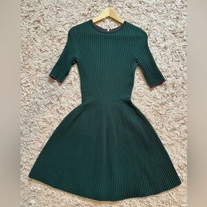 Ted Baker Forest Green Ribbed Dress